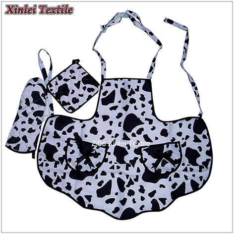 polyester milk 3pcs kitchen set apron&oven mitten&potholder.jpg