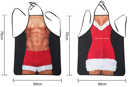 polyester sexy Christmas man apron size.jpg