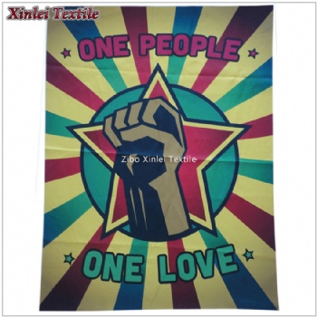 One People Wall silk cloth fabric poster