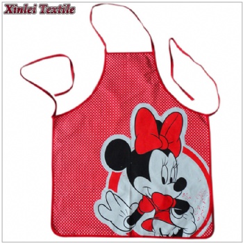 100% cotton screen print kids apron